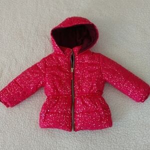 Pink Platinum Girls Winter Hooded Puffer Jacket Size 2T